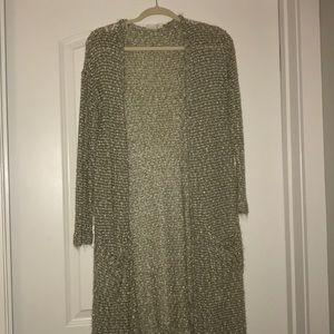 Green and White Altard State cardigan